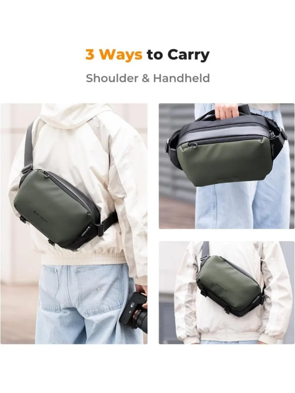 Waterproof Crossbody Camera Sling Bag | DSLR/SLR/Mirrorless Backpack Case